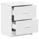 sengebord med 2 skuffer 40x36x50 cm hvid