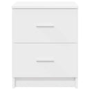 sengeborde 2 stk. med 2 skuffer 40x36x50 cm hvid