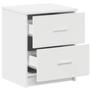 sengeborde 2 stk. med 2 skuffer 40x36x50 cm hvid