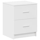 sengeborde 2 stk. med 2 skuffer 40x36x50 cm hvid