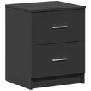 sengeborde 2 stk. med 2 skuffer 40x36x50 cm sort