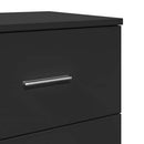sengeborde 2 stk. med 2 skuffer 40x36x50 cm sort