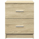 sengebord med 2 skuffer 40x36x50 cm sonoma-eg