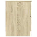 sengebord med 2 skuffer 40x36x50 cm sonoma-eg