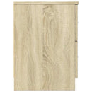 sengeborde 2 stk. med 2 skuffer 40x36x50 cm sonoma-eg
