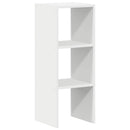 bogreol stabelbar 30x30x80 cm konstrueret træ hvid