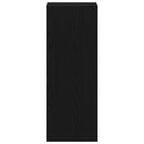 bogreol stabelbar 30x30x80 cm konstrueret træ sort-eg