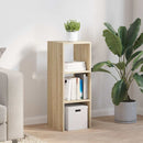 bogreol stabelbar 30x30x80 cm konstrueret træ sonoma-eg