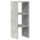 bogreol stabelbar 30x30x80 cm konstrueret træ betongrå