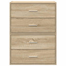 skabe med 2 skuffer 2 stk. 60x31x40cm konstrueret træ sonoma-eg