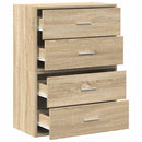 skabe med 2 skuffer 2 stk. 60x31x40cm konstrueret træ sonoma-eg