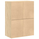 skabe med 2 skuffer 2 stk. 60x31x40cm konstrueret træ sonoma-eg