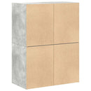 skabe med 4 skuffer 2 stk. 60x31x40 cm konstrueret træ betongrå