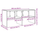 skostativ stabelbar 89,5x30x40 cm hvid