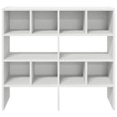 skostativer stabelbare 2 stk. 89,5x30x40 cm hvid