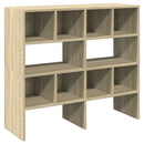 skostativer stabelbare 2 stk. 89,5x30x40 cm sonoma-eg