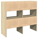 skostativer stabelbare 2 stk. 89,5x30x40 cm sonoma-eg