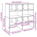 skostativer stabelbare 2 stk. 89,5x30x40 cm betongrå