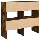 skostativer stabelbare 2 stk. 89,5x30x40 cm røget egetræsfarve