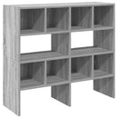 skostativer stabelbare 2 stk. 89,5x30x40 cm grå sonoma-eg