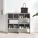 skostativer stabelbare 2 stk. 89,5x30x40 cm grå sonoma-eg