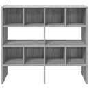 skostativer stabelbare 2 stk. 89,5x30x40 cm grå sonoma-eg