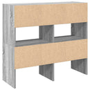 skostativer stabelbare 2 stk. 89,5x30x40 cm grå sonoma-eg