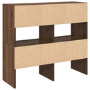 skostativer stabelbare 2 stk. 89,5x30x40 cm brun egetræsfarve