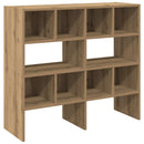 skostativer stabelbare 2 stk. 89,5x30x40 cm egetræsfarve