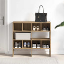 skostativer stabelbare 2 stk. 89,5x30x40 cm egetræsfarve