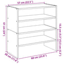 skostativer stabelbare 2 stk. 60x30x30,5 cm hvid