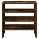 skostativer stabelbare 2 stk. 60x30x30,5 cm røget egetræsfarve