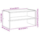 skostativ stabelbar 60x30x30,5 cm antikt træ