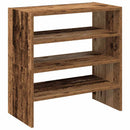 skostativer stabelbare 2 stk. 60x30x30,5 cm antikt træ