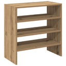 skostativer stabelbare 2 stk. 60x30x30,5 cm egetræsfarvet