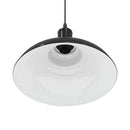pendellampe højdejusterbar E27 Ø 31 cm metal glans sort