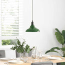 pendellampe højdejusterbar E27 Ø 31 cm metal glans grøn