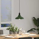 pendellampe højdejusterbar E27 Ø 31 cm metal glans grøn