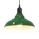 pendellampe højdejusterbar E27 Ø 31 cm metal glans grøn