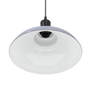 pendellampe højdejusterbar E27 Ø 31 cm metal glans grå