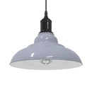 pendellampe højdejusterbar E27 Ø 31 cm metal glans grå