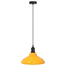 pendellampe højdejusterbar E27 Ø 31 cm metal glans gul