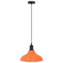 pendellampe højdejusterbar E27 Ø 31 cm metal glans orange