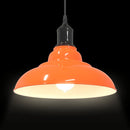 pendellampe højdejusterbar E27 Ø 31 cm metal glans orange