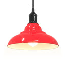 pendellampe højdejusterbar E27 Ø 31 cm metal glans rød