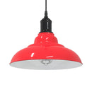 pendellampe højdejusterbar E27 Ø 31 cm metal glans rød