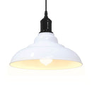 pendellampe højdejusterbar E27 Ø 31 cm metal glans hvid