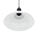 pendellampe højdejusterbar E27 Ø 31 cm metal glans hvid