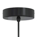 pendellampe højdejusterbar E27 Ø 22 cm metal glans sort
