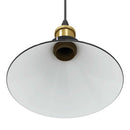 pendellampe højdejusterbar E27 Ø 22 cm metal glans sort